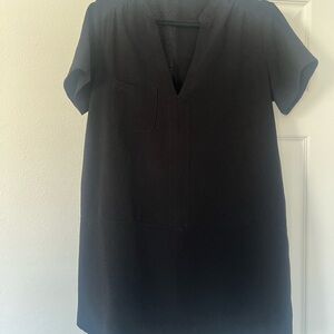 Lush Black Boxy Tunic Dress with Sleeves